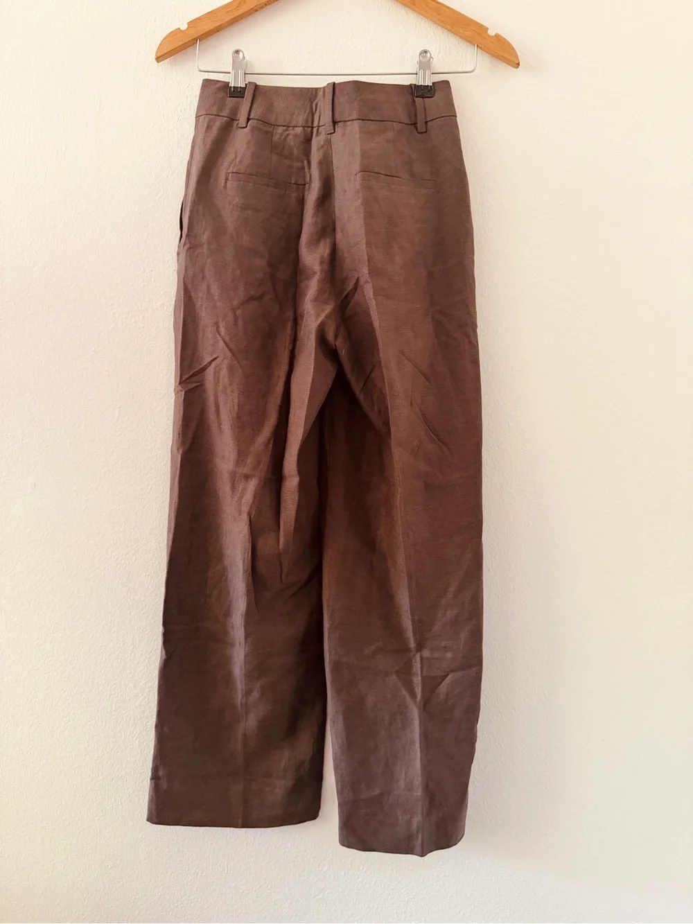 Aritzia The Effortless Pant Cruise Linen Brown
